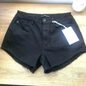 KanCan jean black cut off shorts sz 28/9 NWT